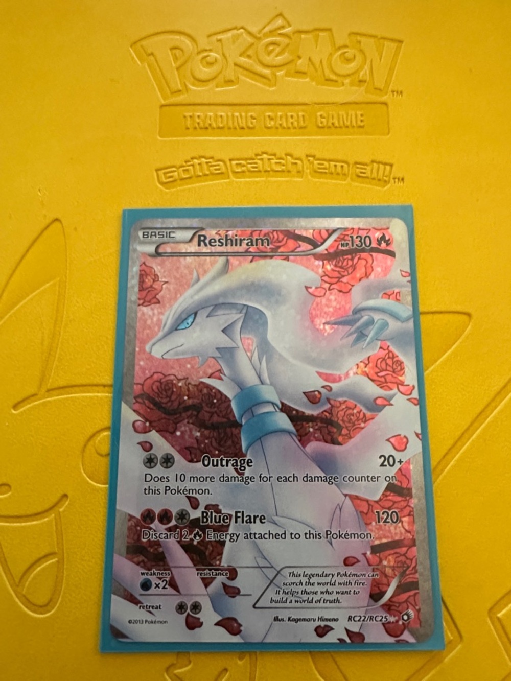Reshiram Holo Trading Card - Blue Border